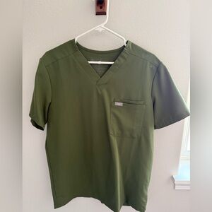 Figs Olive Green Technical Collection Scrub Top